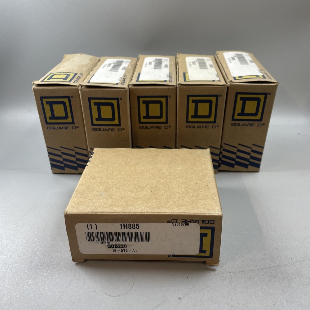 LOT OF 6 - SQUARE D QOB220 20 Amp 2 Pole Bolt-On Circuit Breakers NEW